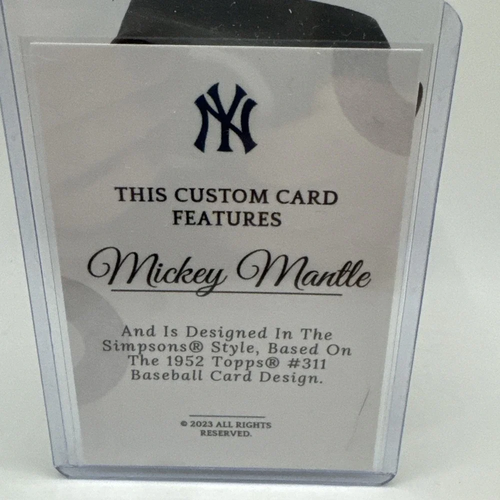 Mickey Mantle Art Card-‎ Simpson Style 1952  